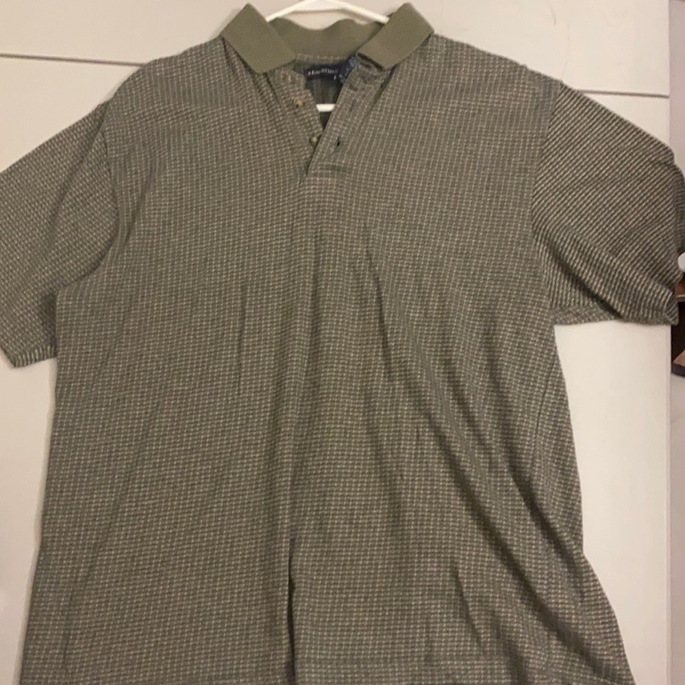 Large soft green button up